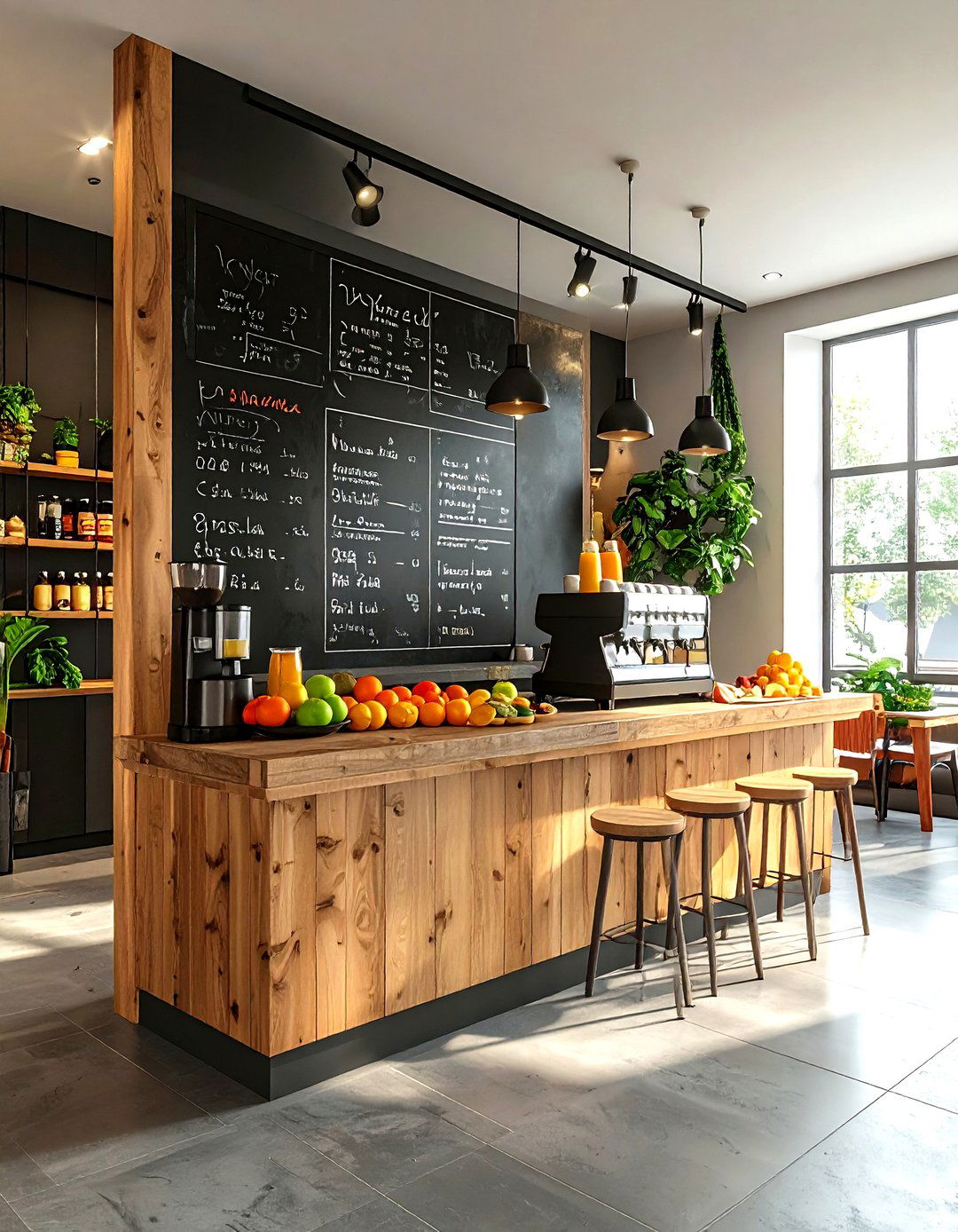 Juice Bar With Chalkboard Wall - 30 kitchen juice bar ideas