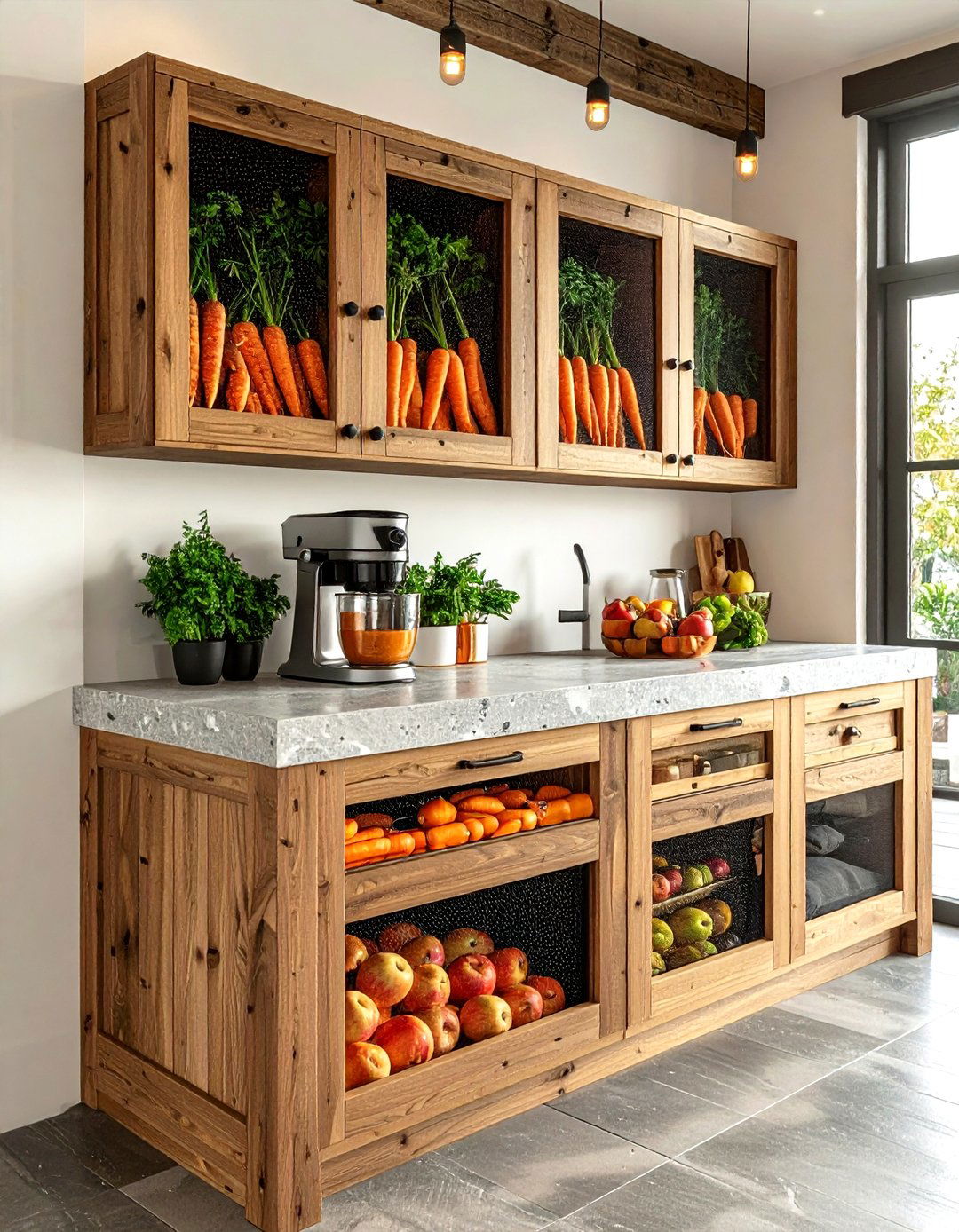 Juice Bar With Produce Drawers - 30 kitchen juice bar ideas