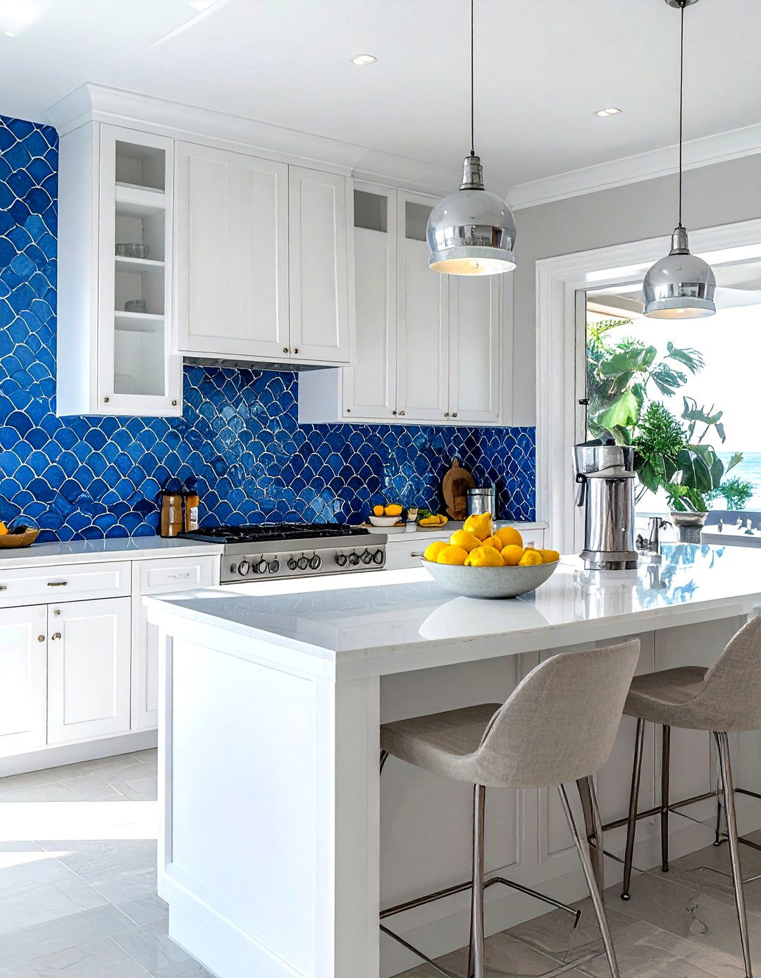 Juice Bar With Tiled Backsplash - 30 kitchen juice bar ideas