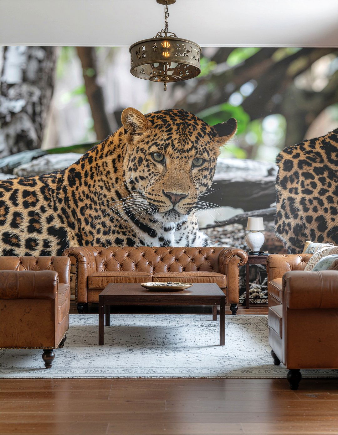 Jungle Animal Wallpaper - 30 living room tropical wallpapers