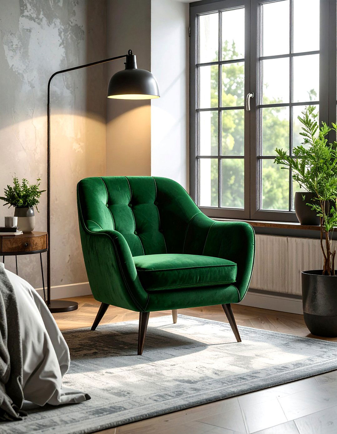 Juniper Green Accent Chair - 30 industrial green bedroom ideas