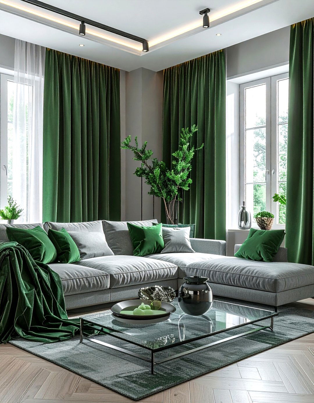 Juniper green decor - 30 minimalist green living room ideas