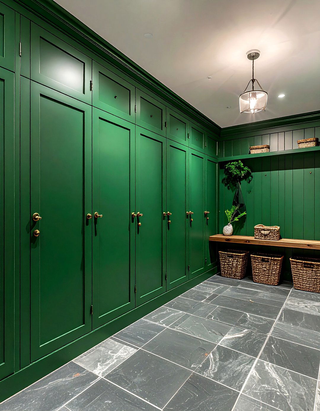 Juniper green mudroom - 30 green decor ideas