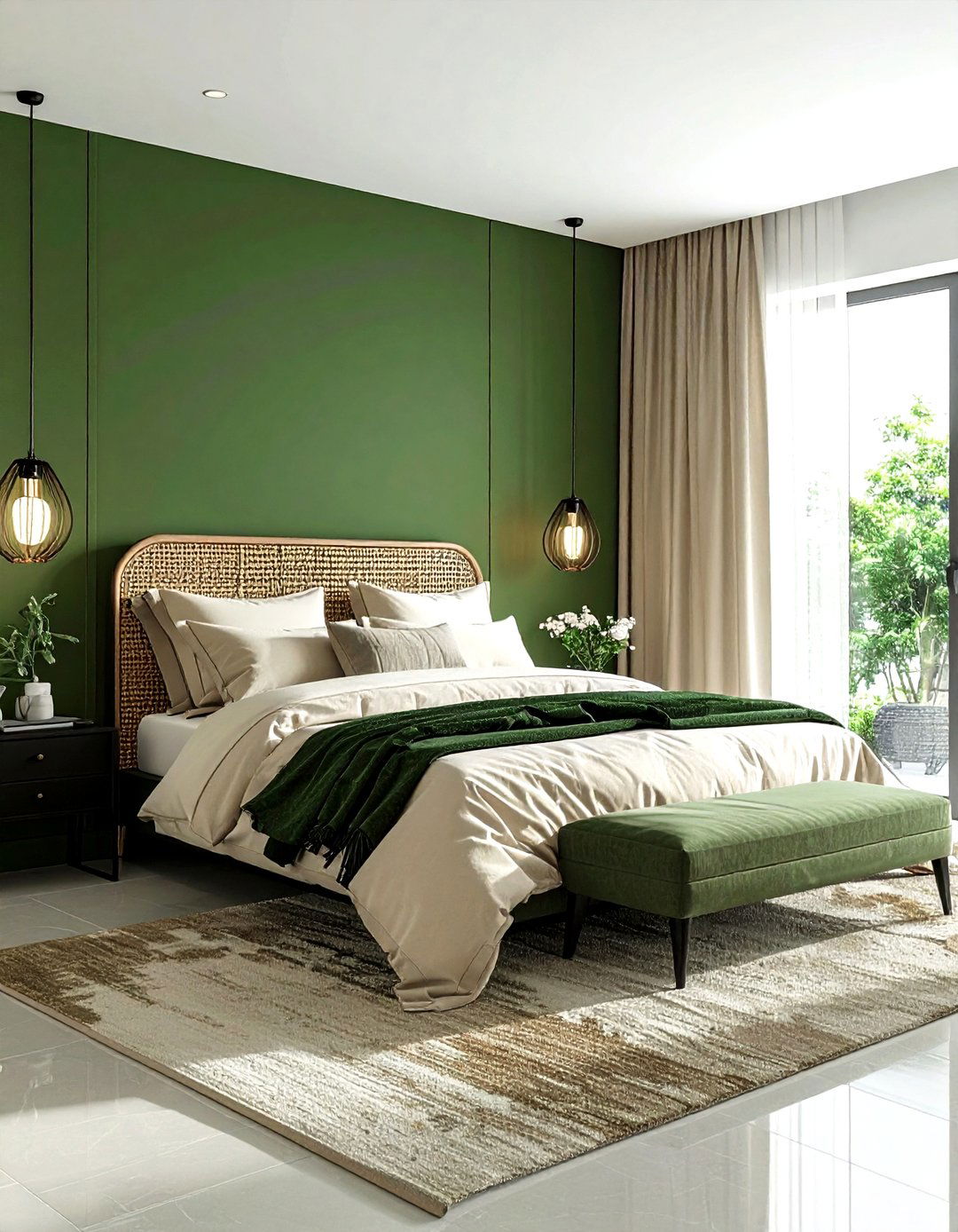 Juniper green paint - 30 green bedroom decor ideas