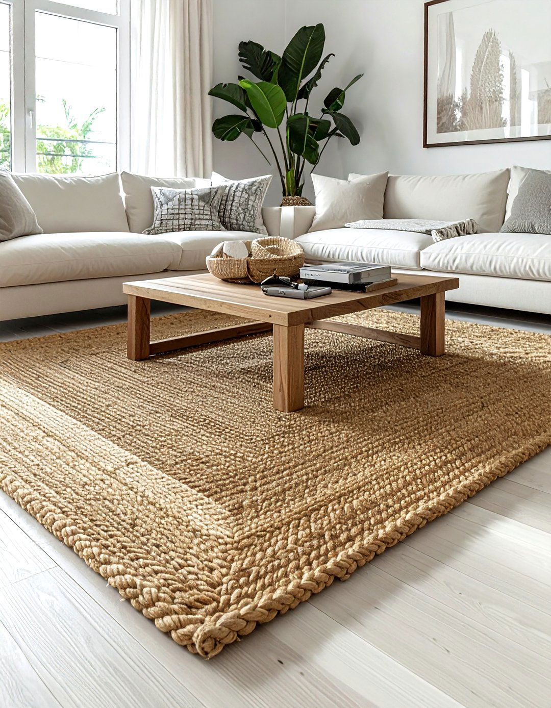 Jute Area Rugs - 30 simple decor ideas