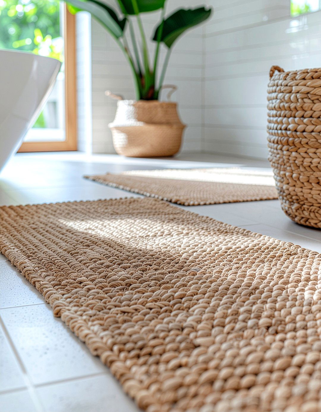 Jute Bathroom Rug - 30 bathroom rug ideas