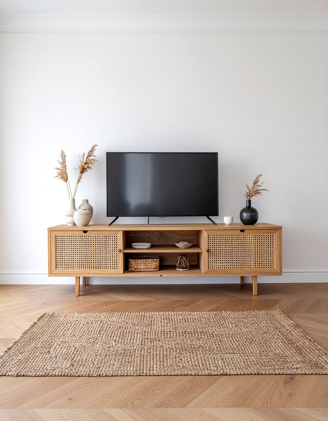 Jute Cabinet Door - 30 jute living room ideas