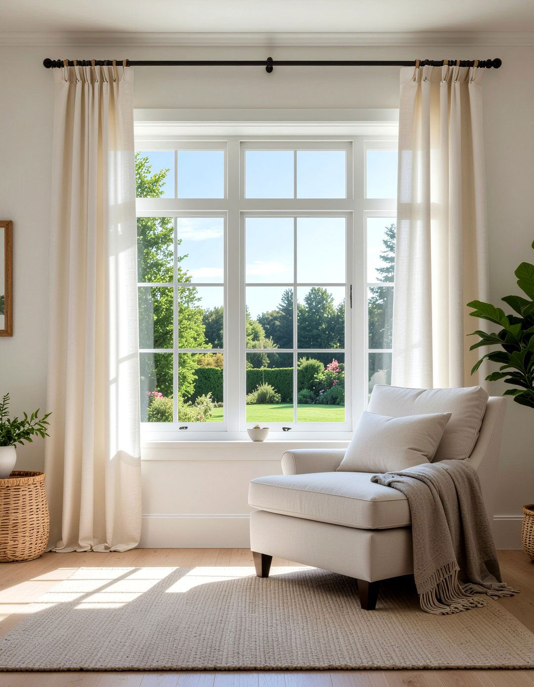 Jute Curtain Tie Back - 30 jute living room ideas