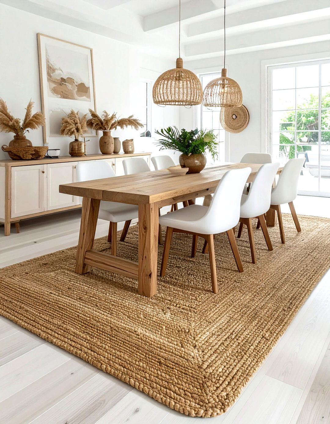 Jute Dining Room Rug - 30 Hamptons dining room ideas