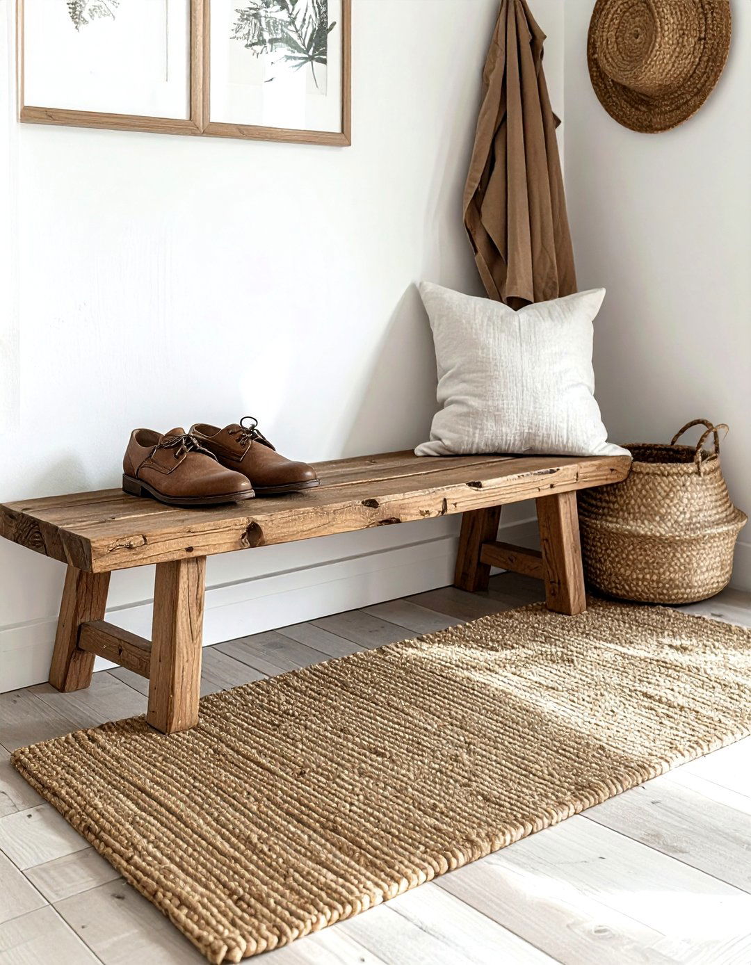 Jute Entryway Rug - 30 brown decor ideas