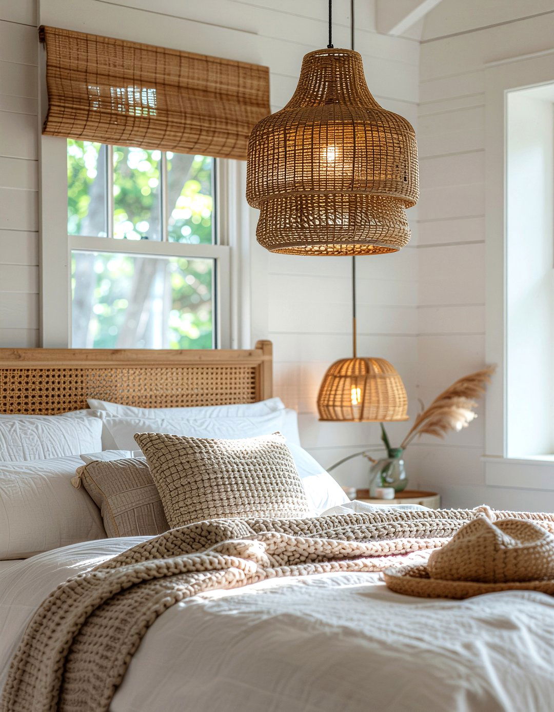 Jute Lighting - 30 Hawaiian bedroom ideas
