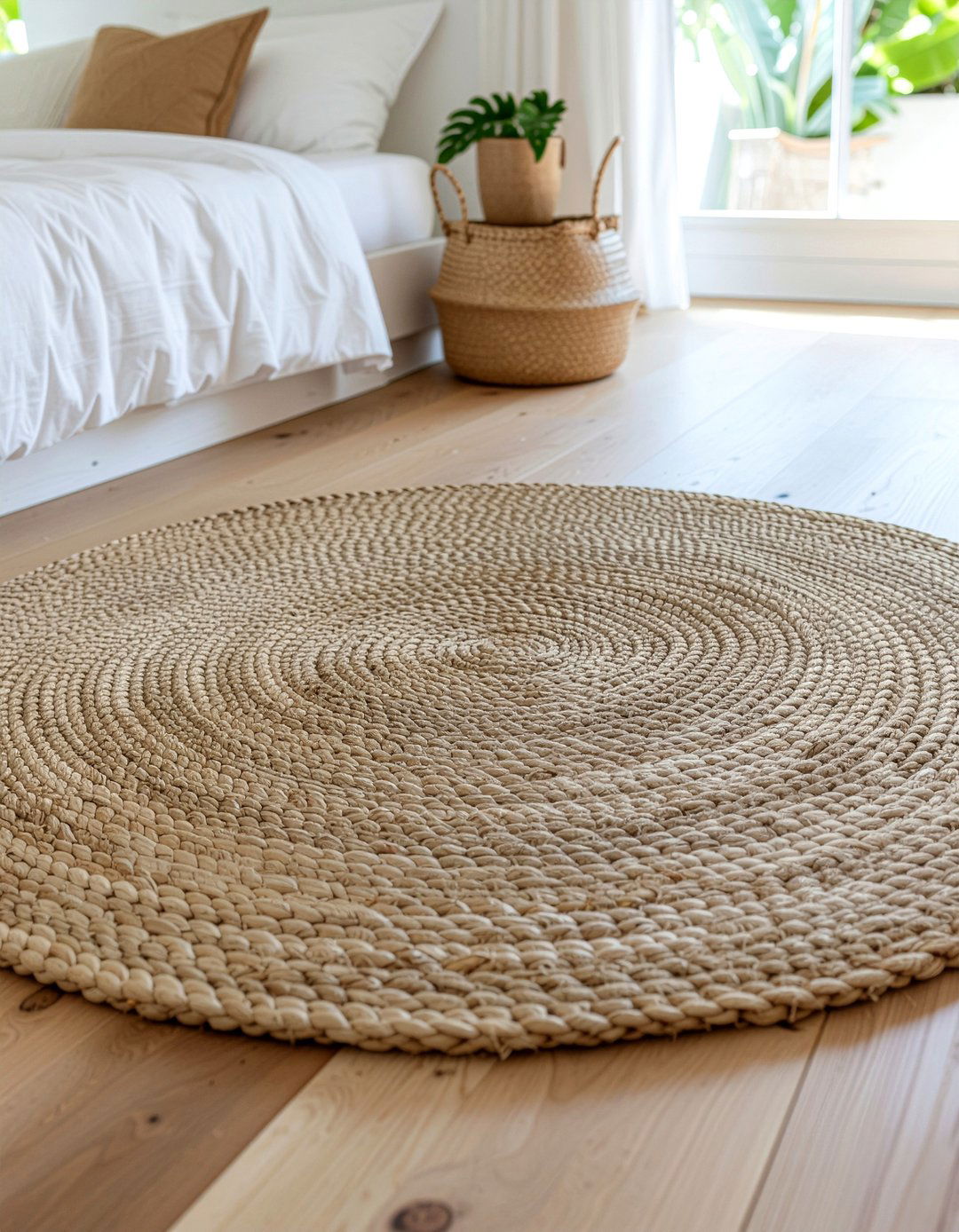 Jute Round Rug - 30 bedroom round rugs