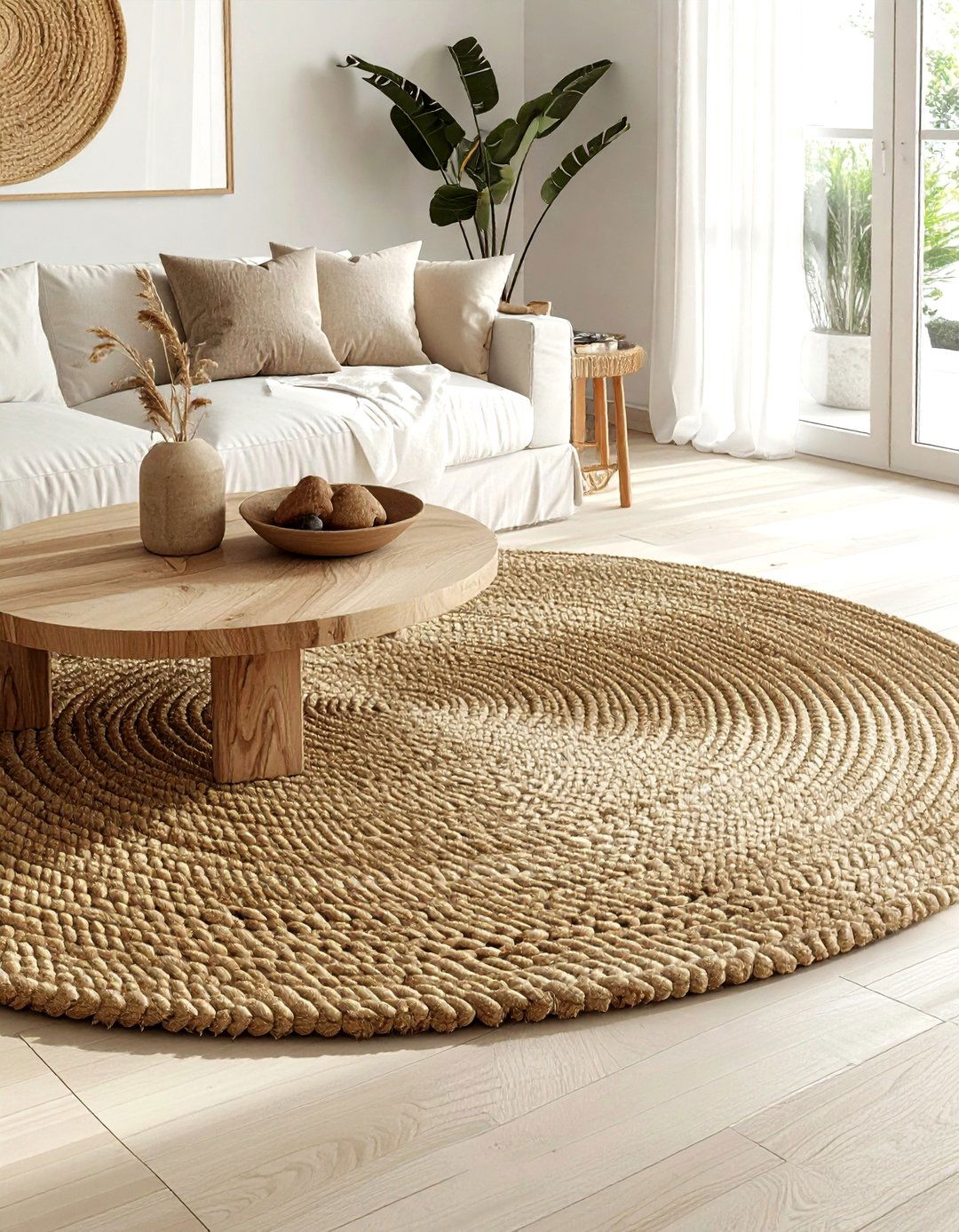 Jute Rug - 30 relaxing decor ideas