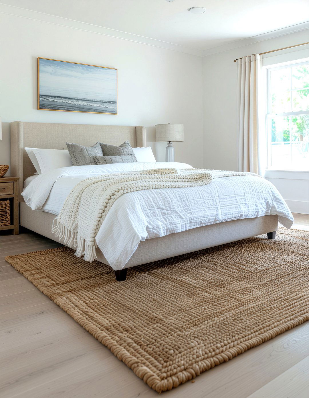 Jute Rug - 30 textured bedroom ideas