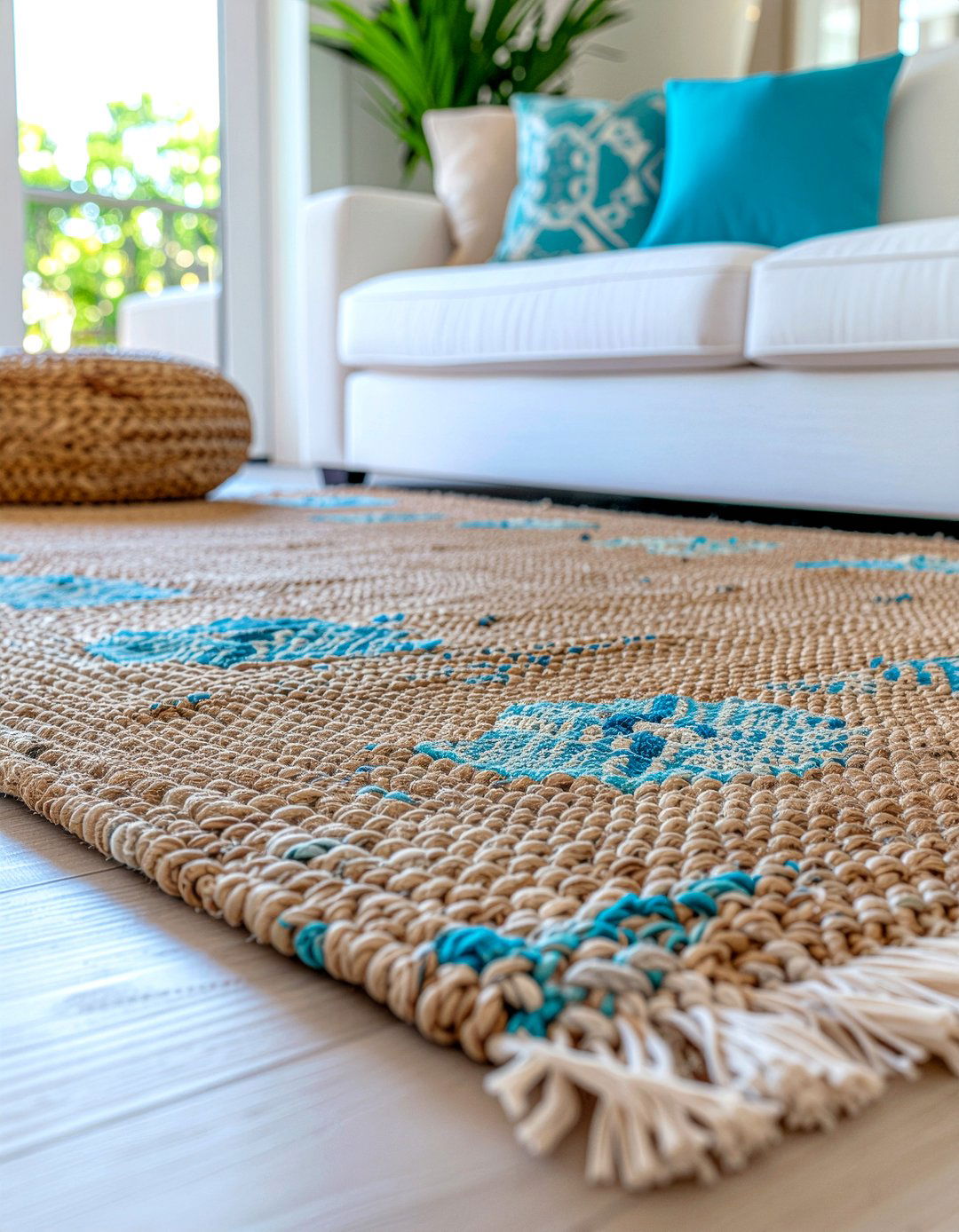 Jute Rug - 30 living room upgrade ideas