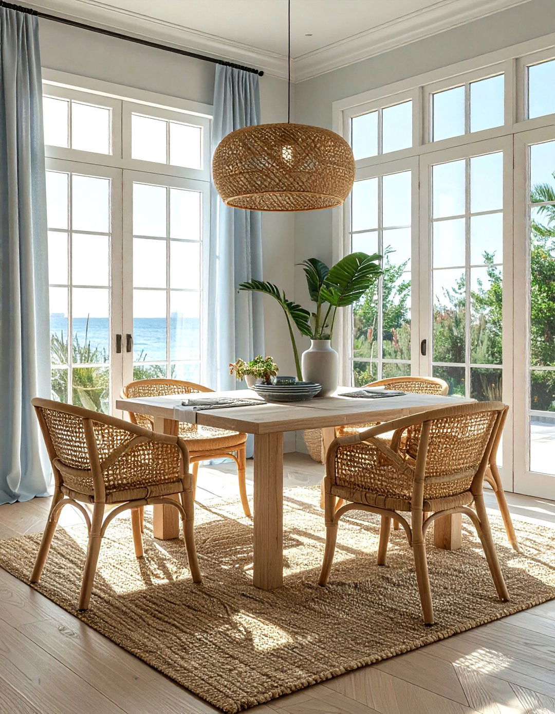 Jute Rug Dining Room - 30 textured dining room ideas
