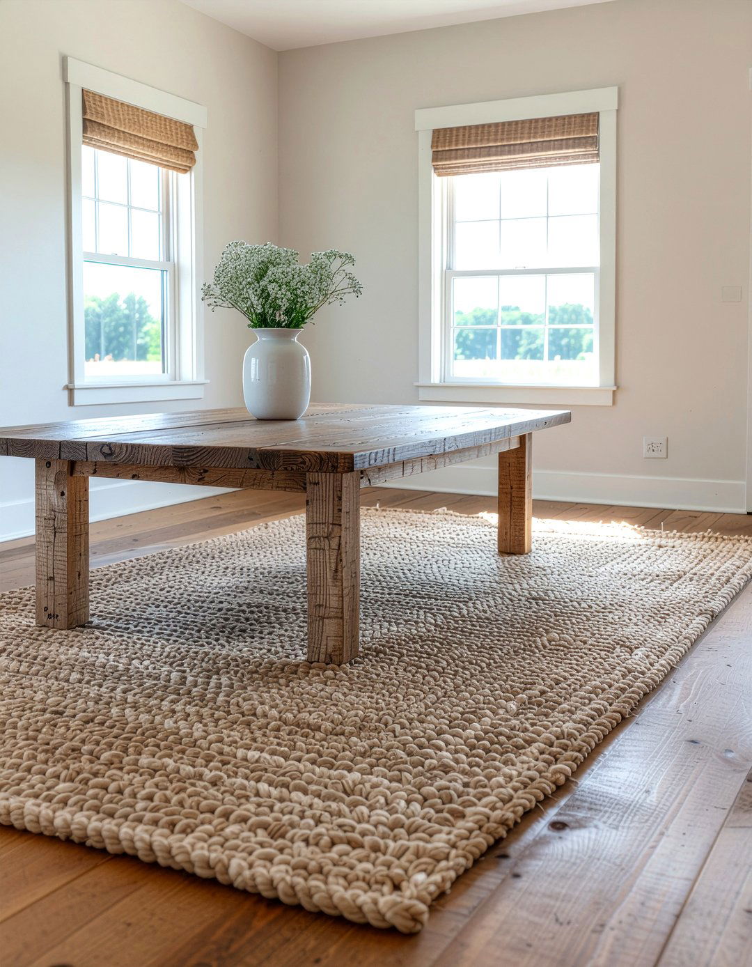 Jute Rug Texture - 30 affordable dining room ideas