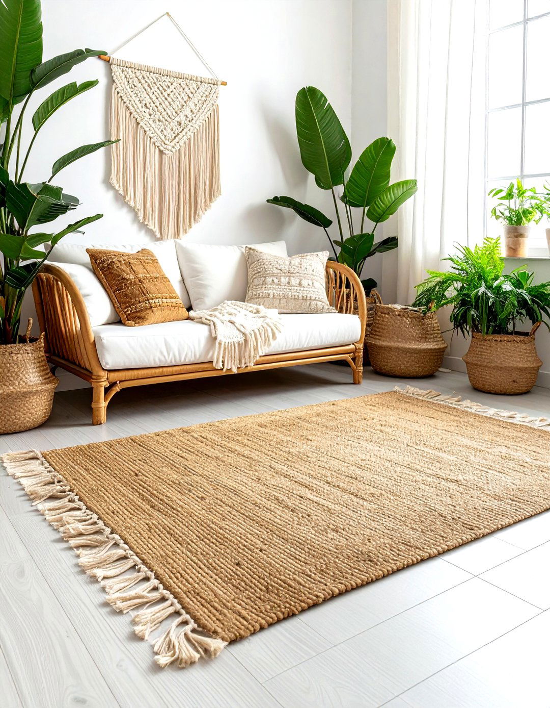 Jute Rug With Tassels - 30 living room jute rugs
