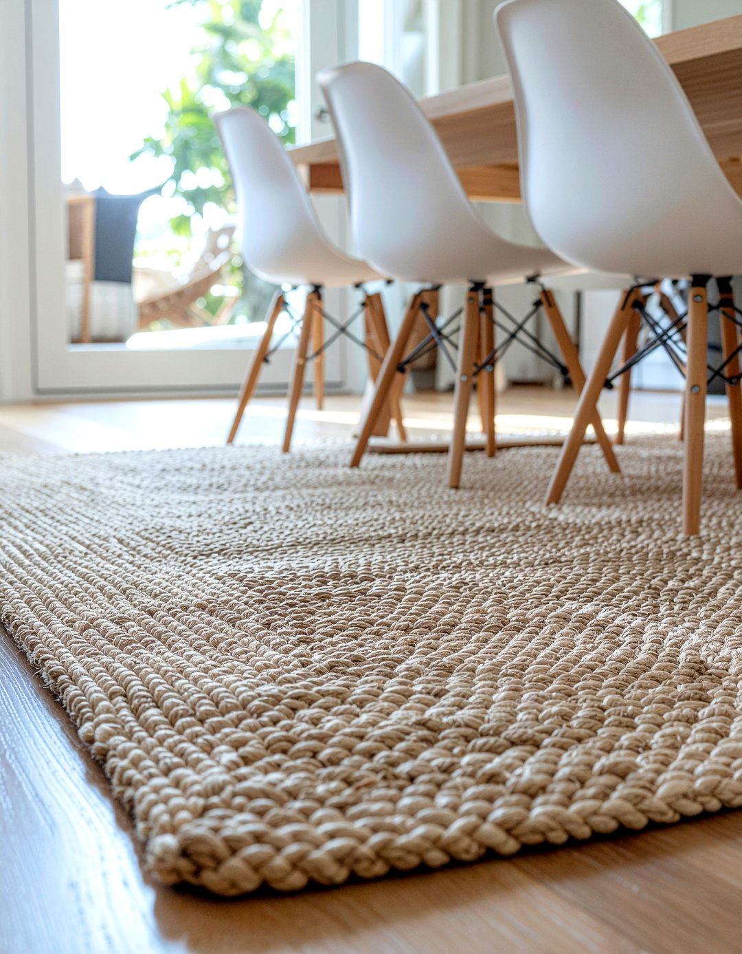 Jute Rug for Dining Room - 30 dining room facelift ideas