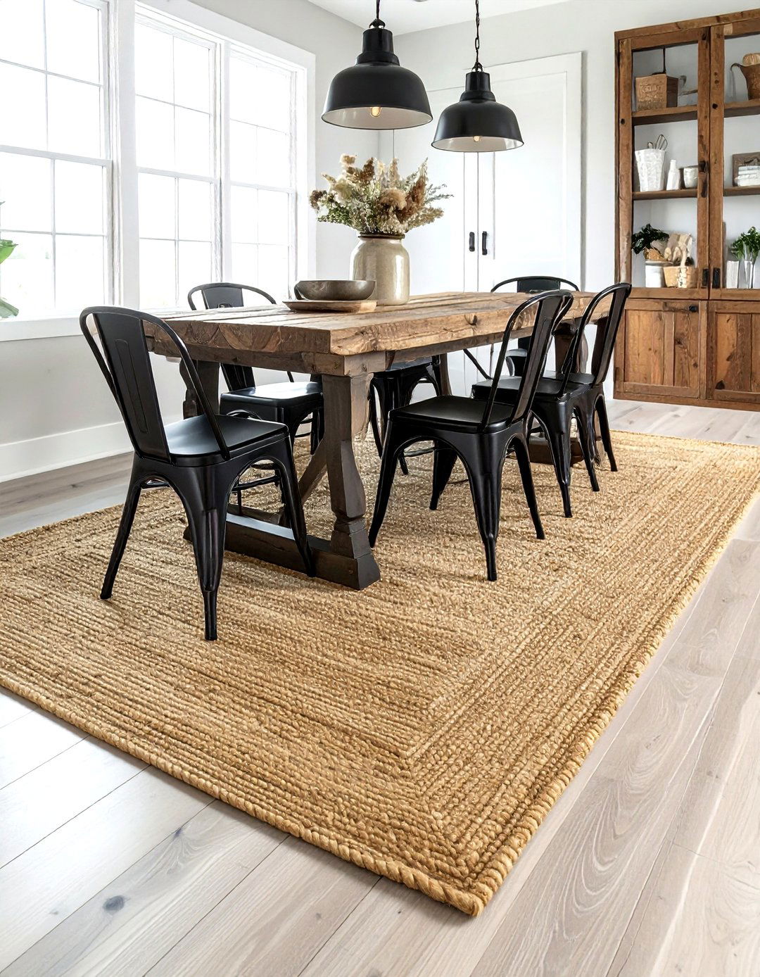 Jute Style Polypropylene Rug - 30 indoor outdoor rug dining room ideas