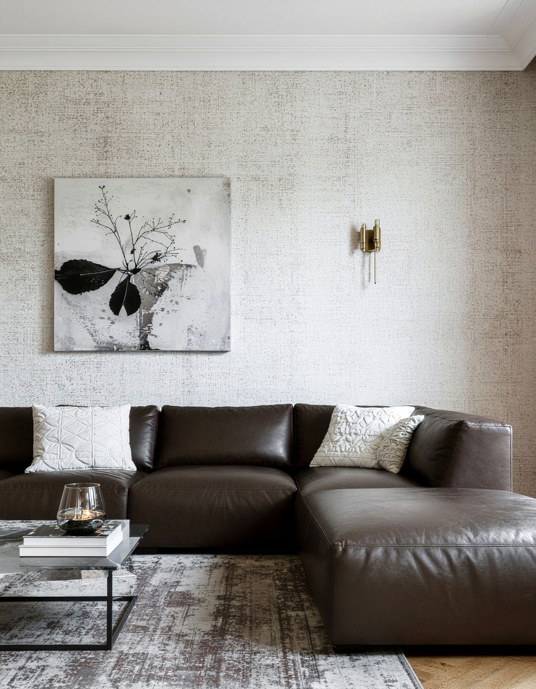 Jute Textured Wallpaper - 30 jute living room ideas