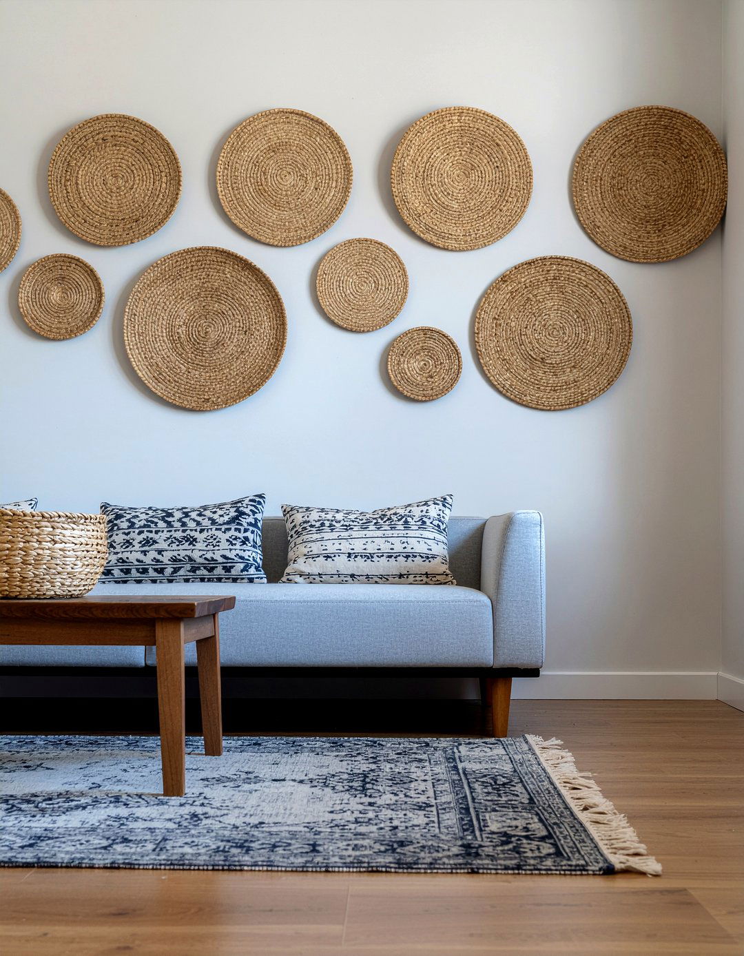 Jute Wall Decor - 30 woven living room ideas