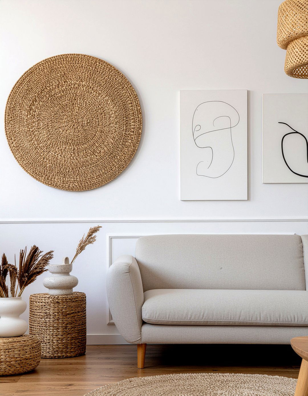 Jute Wall Hanging - 30 jute living room ideas