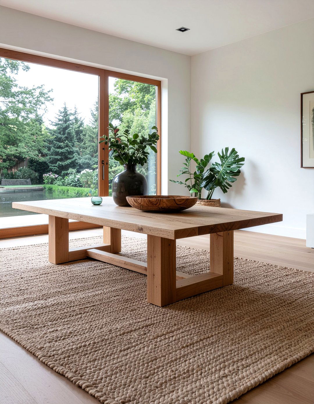 Jute and teak dining room - 30 dining room material mixing ideas