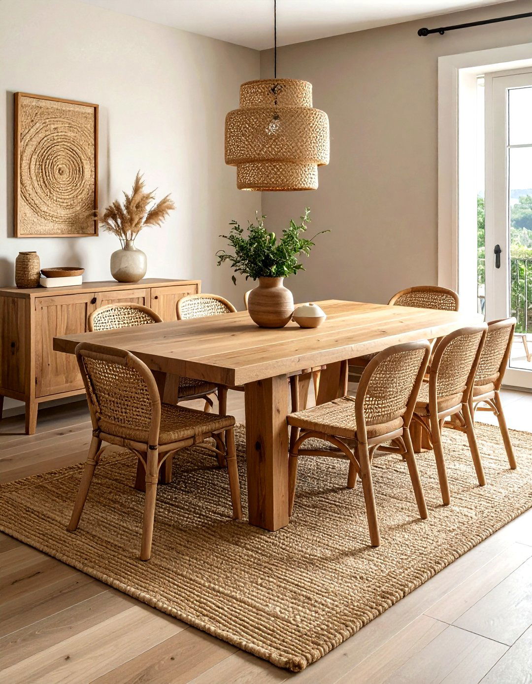 Jute area rug - 30 cozy decor ideas