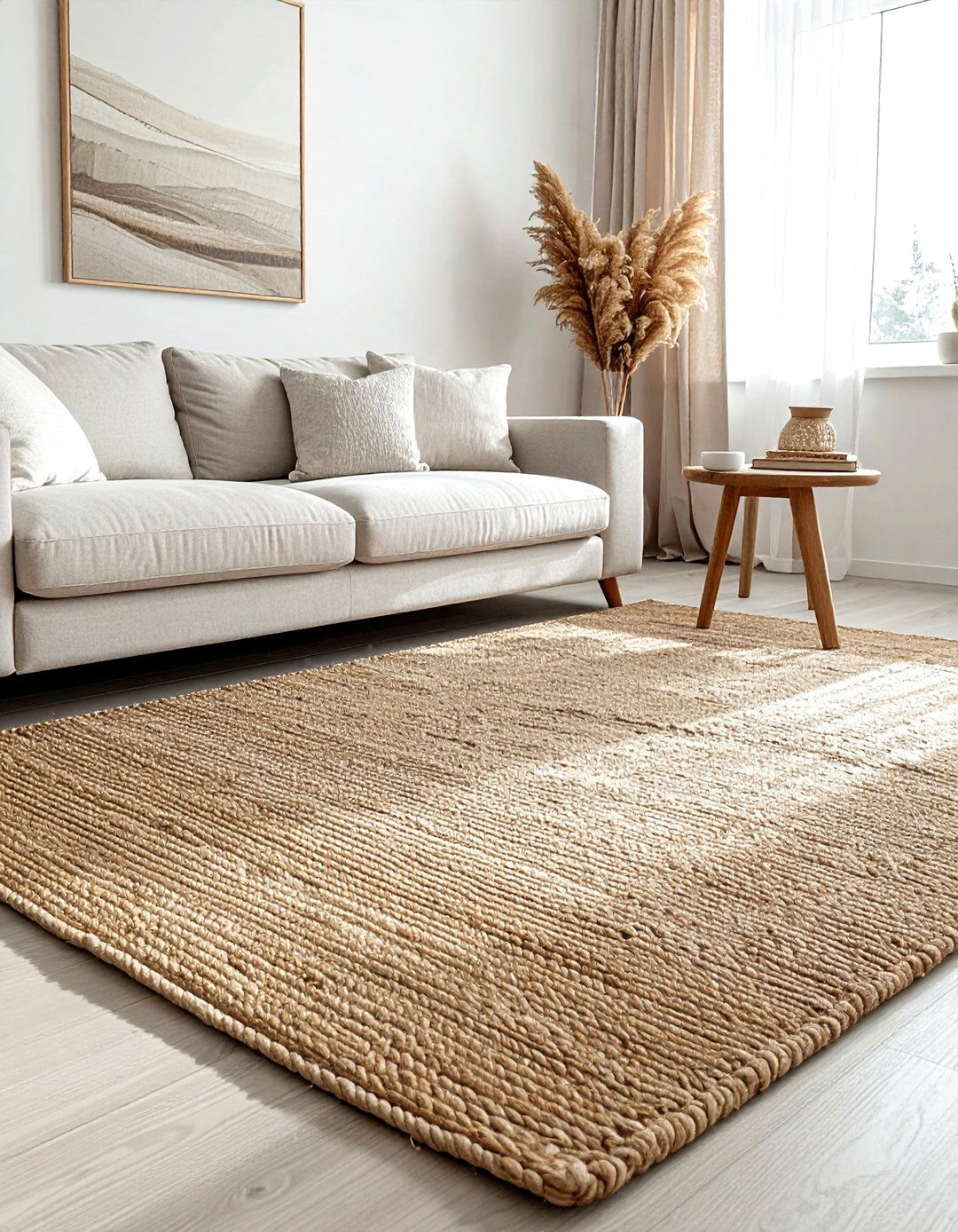 Jute area rug - 30 jute decor ideas