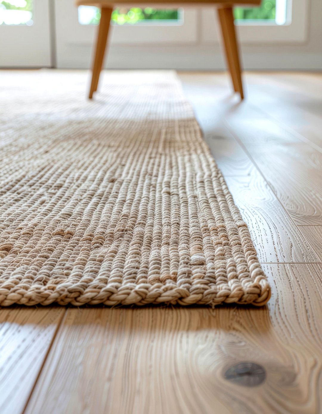 Jute area rug - 30 Swedish living room ideas