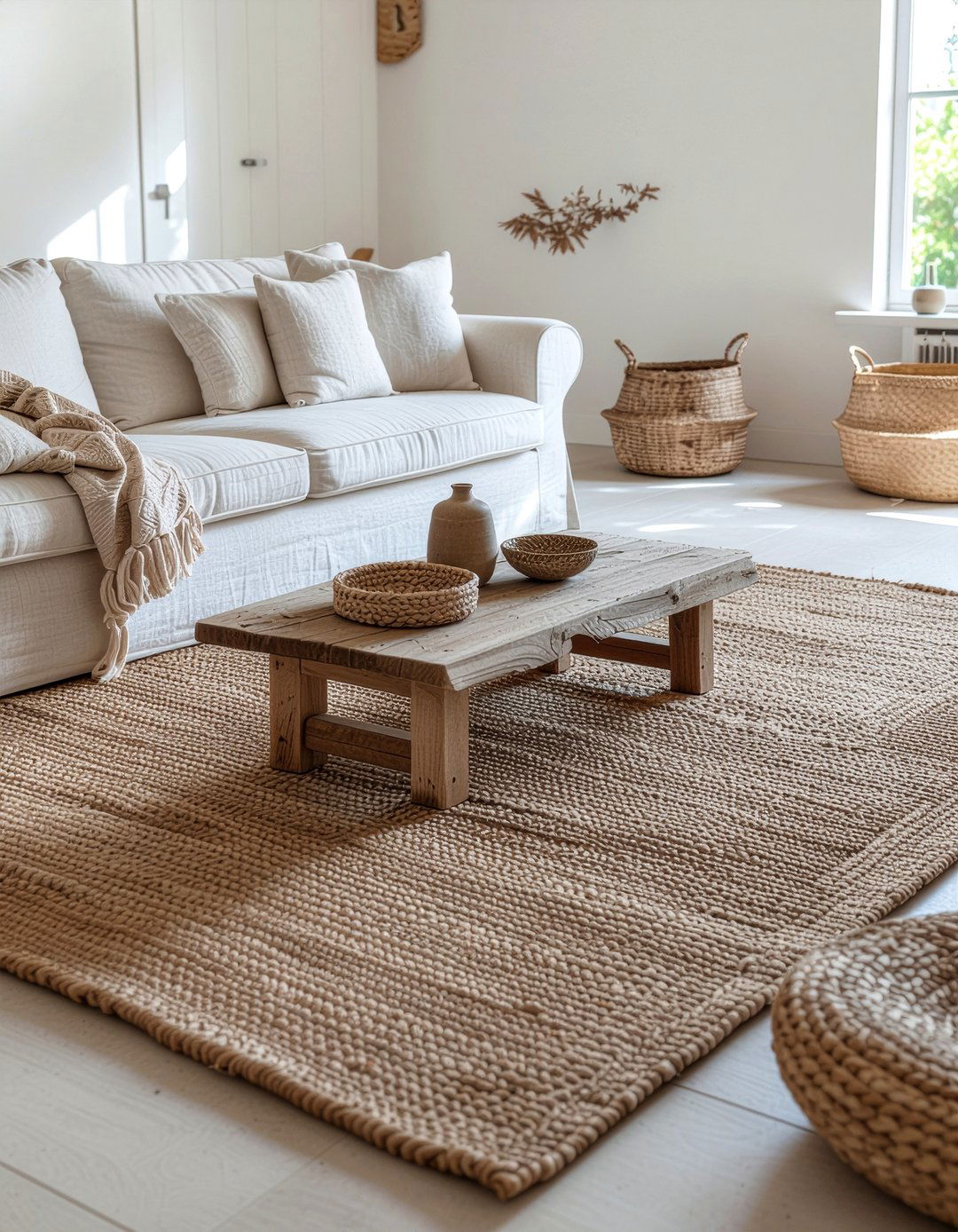 Jute area rugs - 30 Mediterranean living room ideas