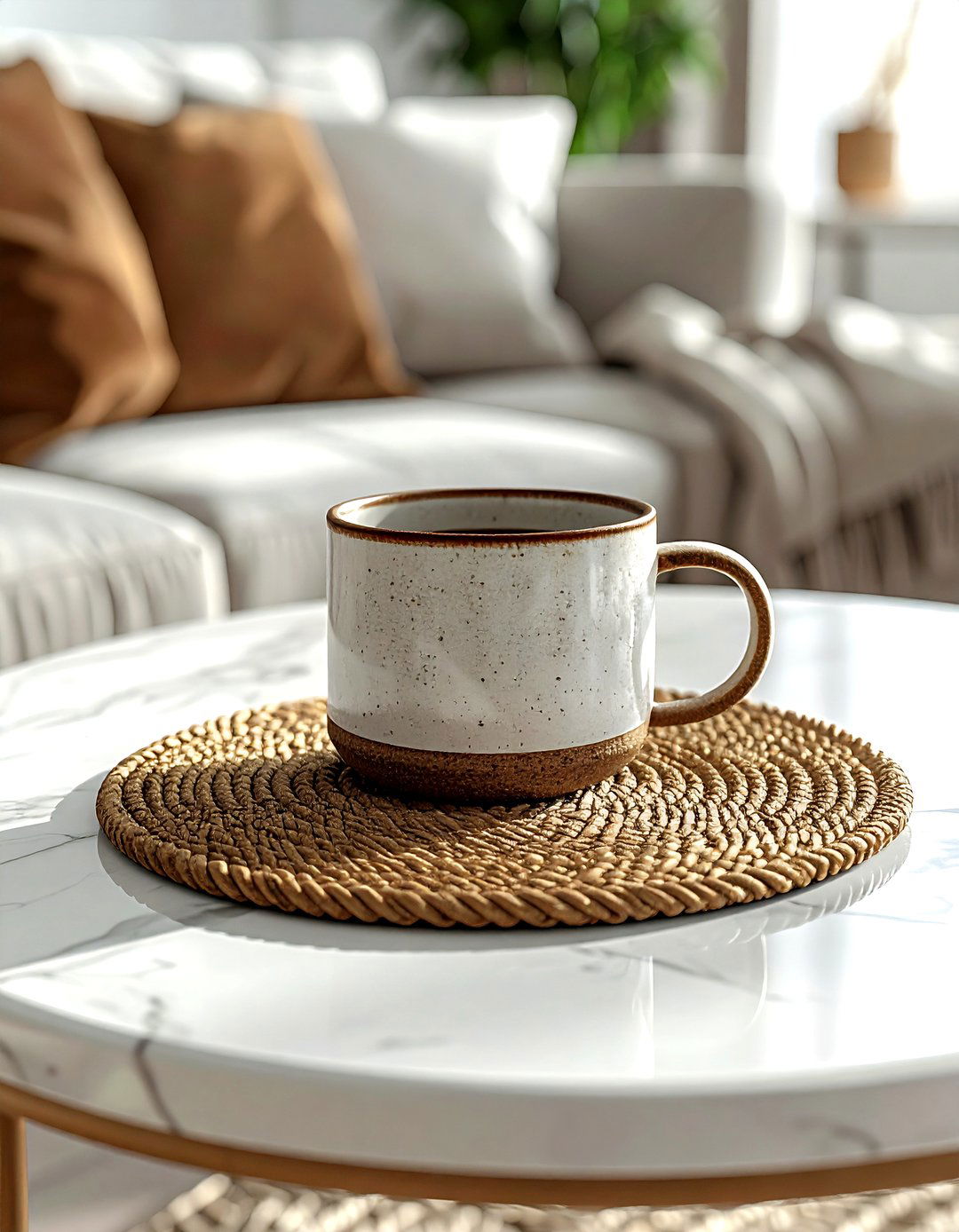 Jute coaster - 30 jute decor ideas