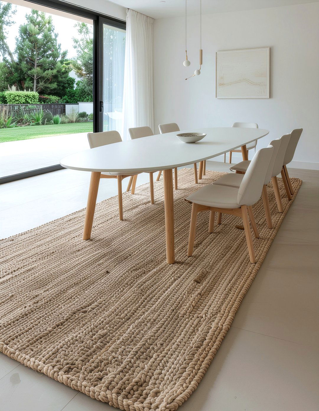 Jute dining room rug - 30 dining room refresh ideas