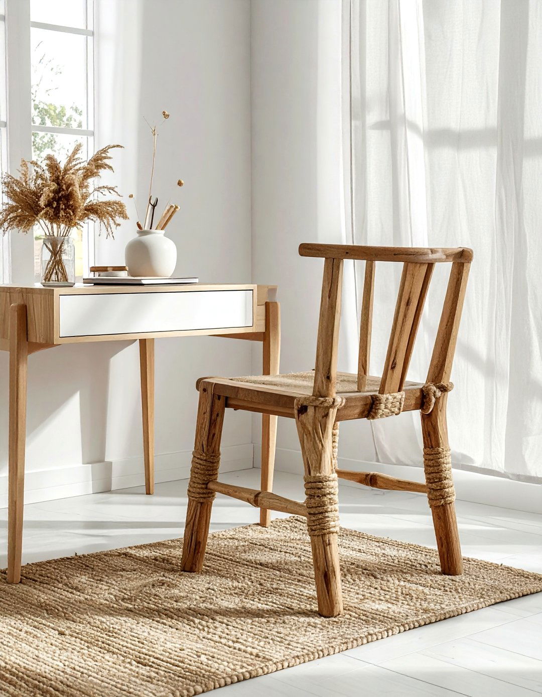 Jute furniture wrap - 30 jute decor ideas