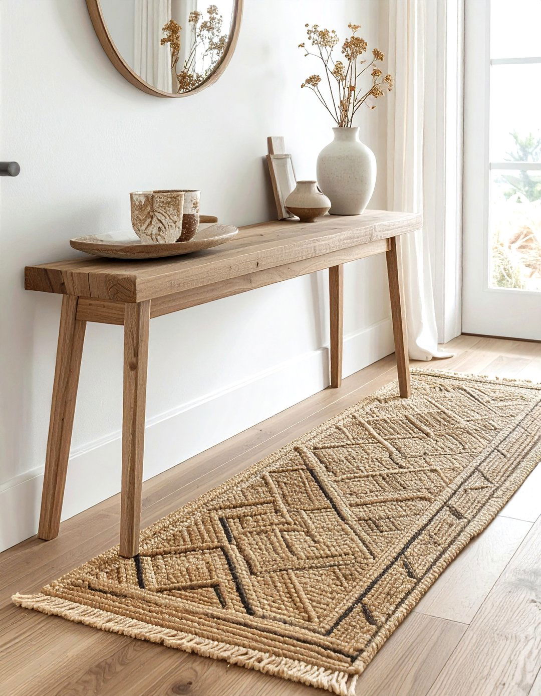 Jute hallway runner - 30 hallway runner ideas