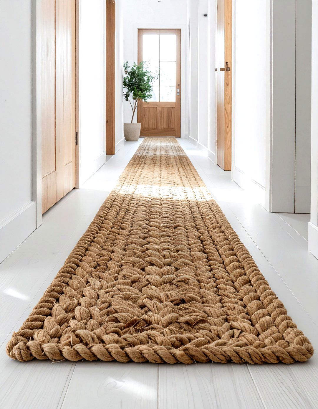 Jute hallway runner - 30 decor finishing touch ideas