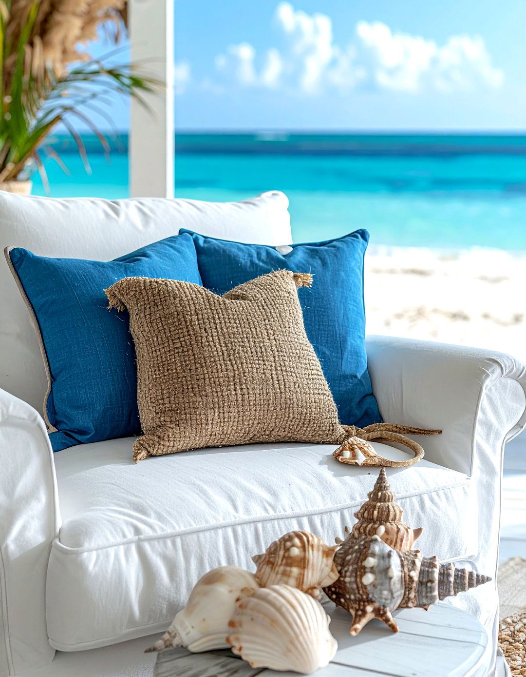 Jute lumbar pillow for coastal style - 30 lumbar pillow ideas