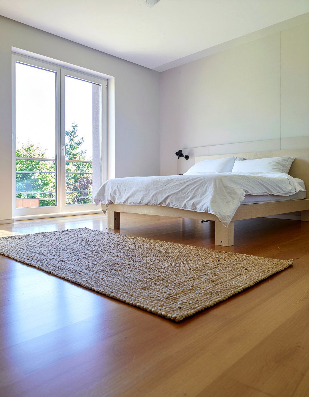 Jute rug - 30 meditation bedroom ideas