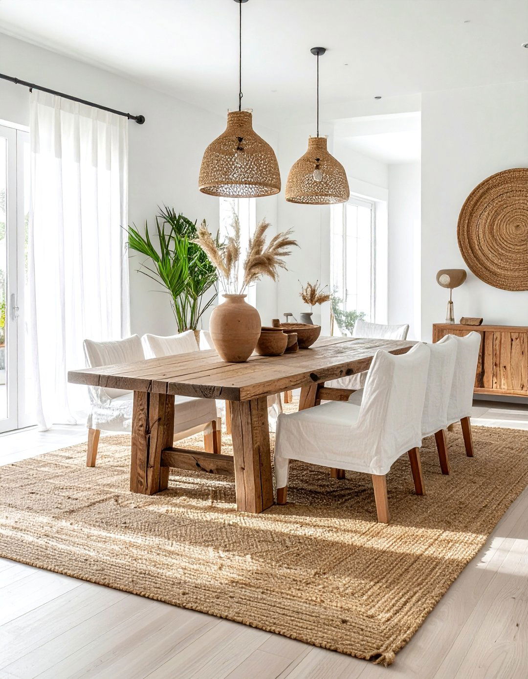 Jute rug dining room - 30 dining room rug ideas