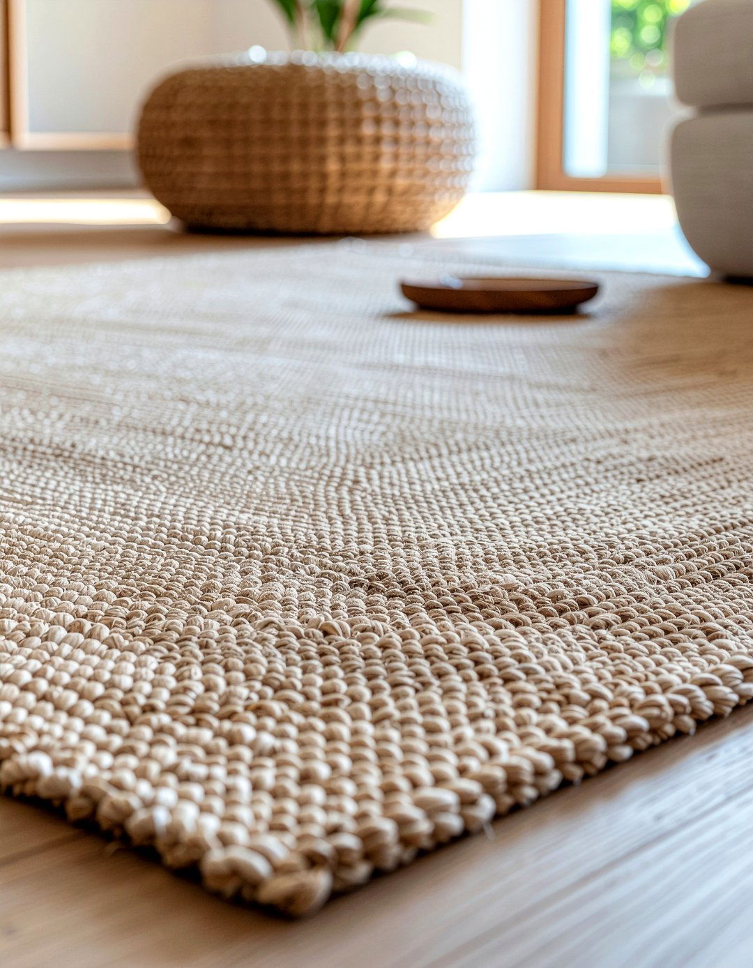 Jute rug living room - 30 earthy living room ideas