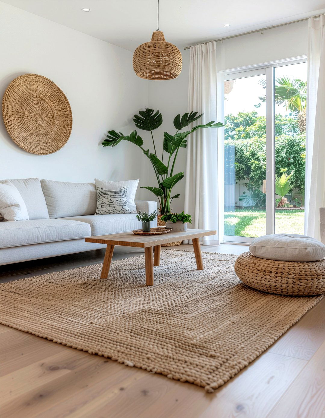 Jute rug living room - 30 sanctuary living room ideas