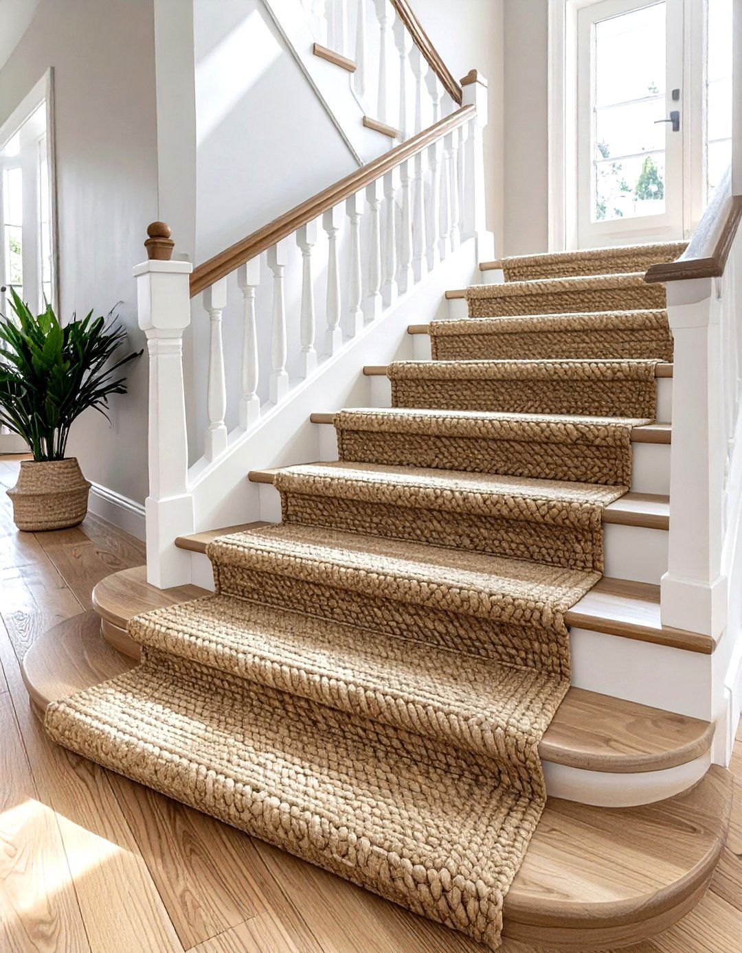 Jute stair runner - 30 jute decor ideas