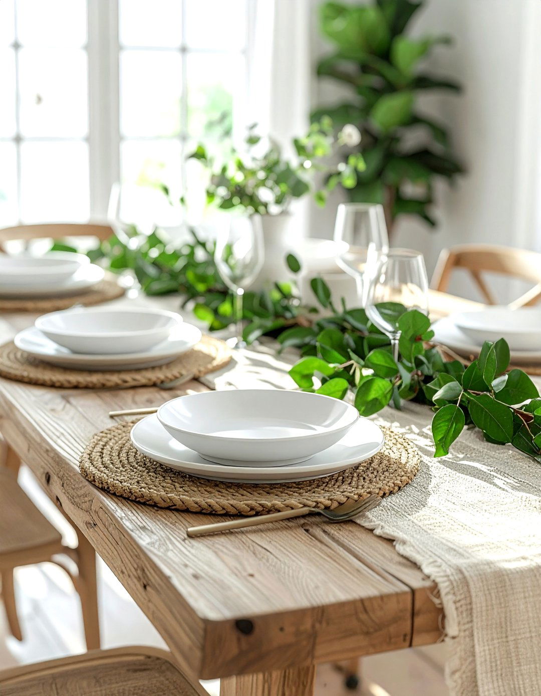 Jute table runner - 30 jute decor ideas