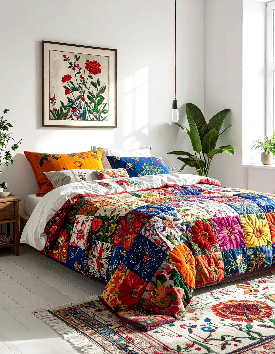 Kantha Quilt Bedding - 30 textile decor ideas