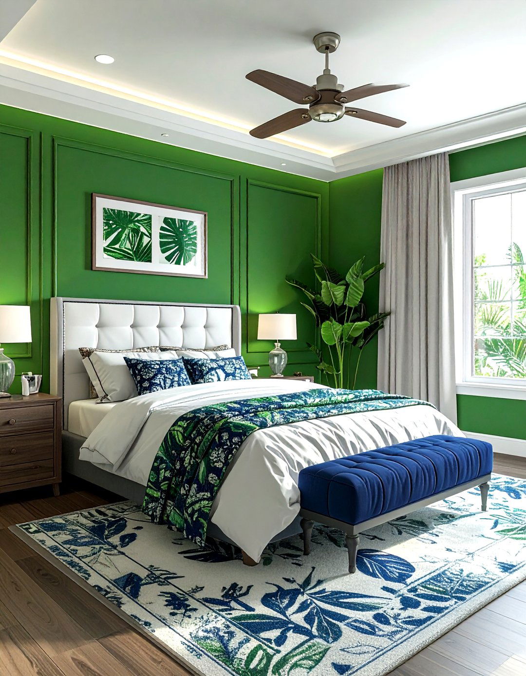 Kelly green bedroom - 30 cool green bedroom ideas