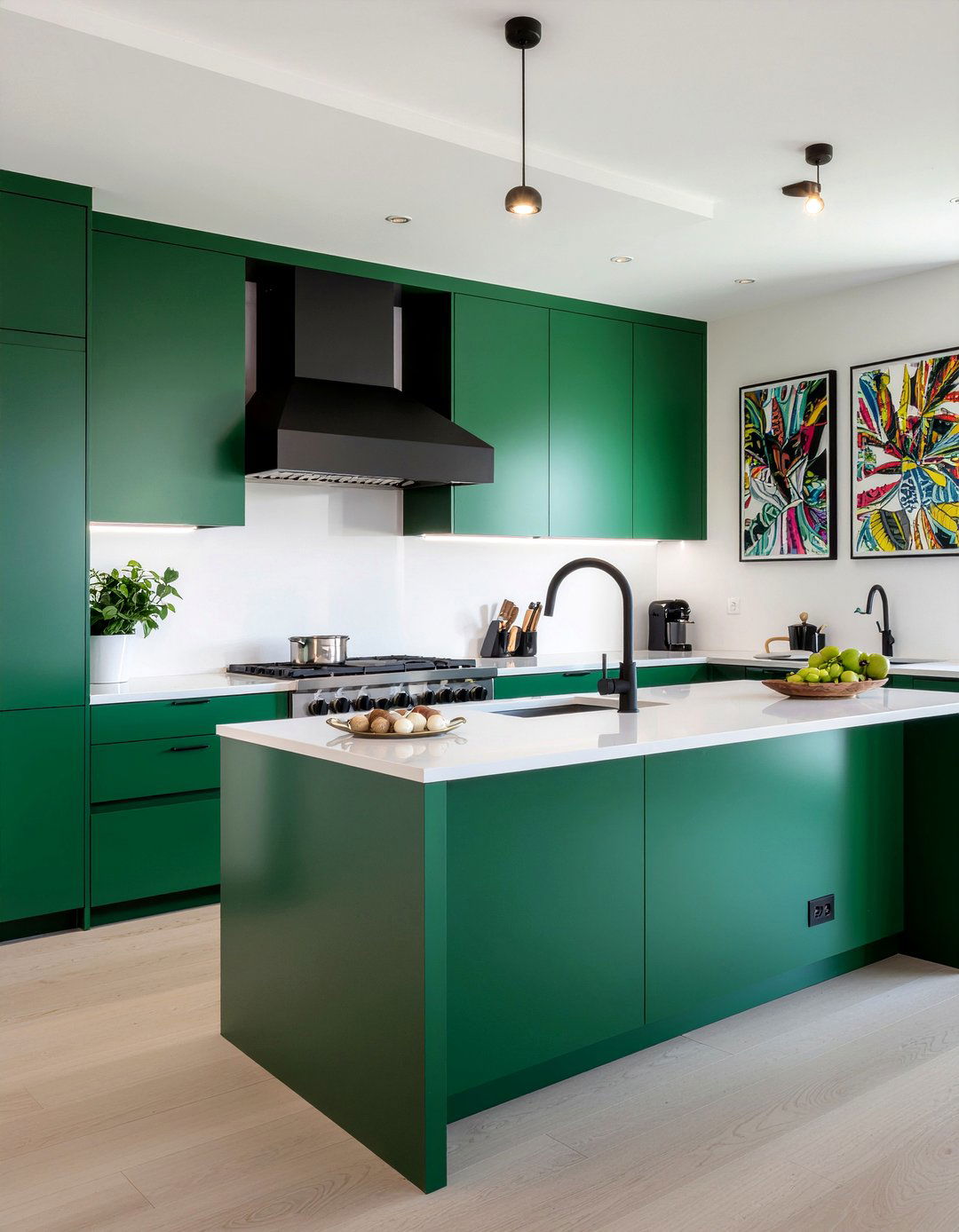 Kelly green kitchen cabinets - 30 green kitchen cabinet ideas