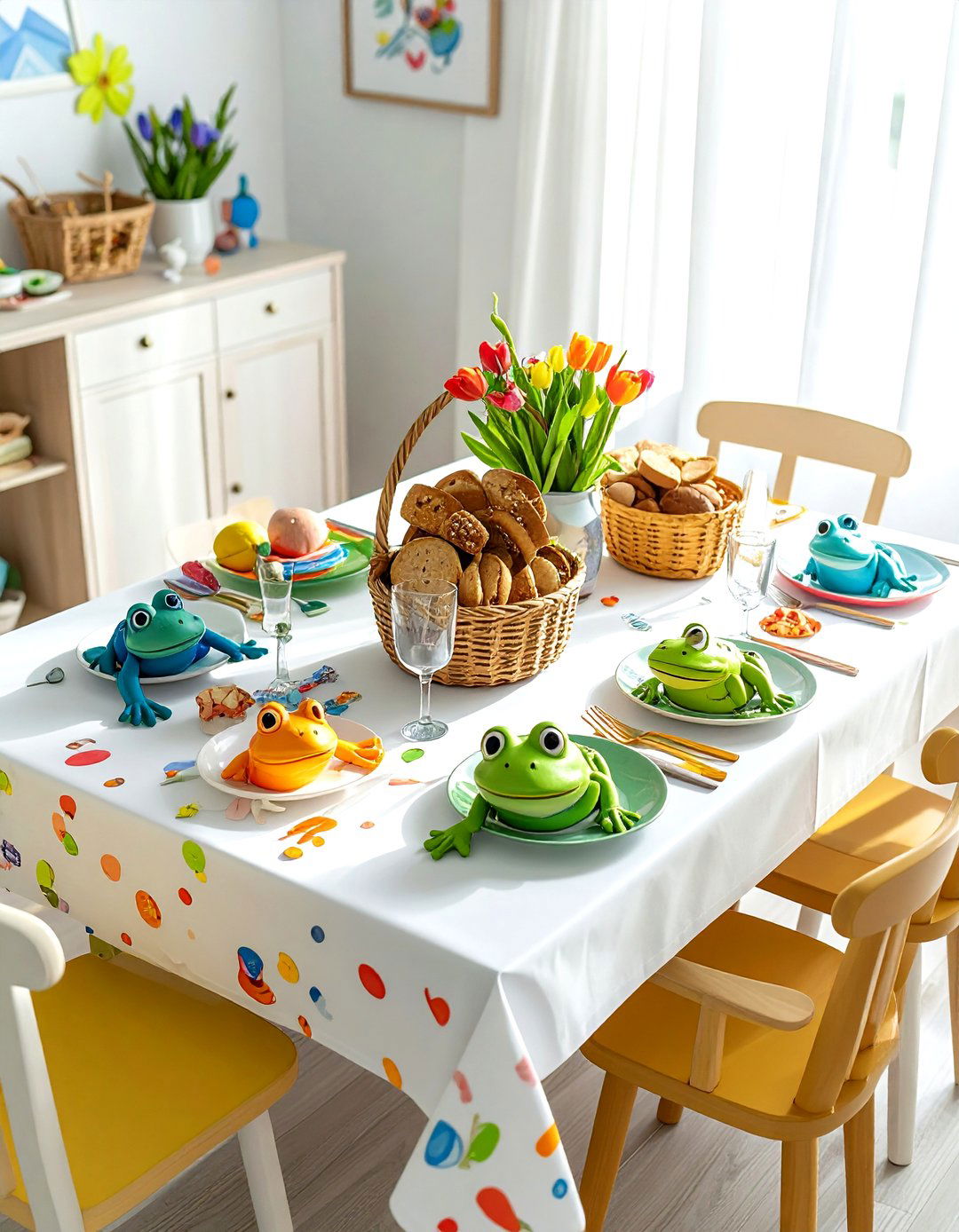 Kid friendly Passover setup - 30 Passover dining room ideas