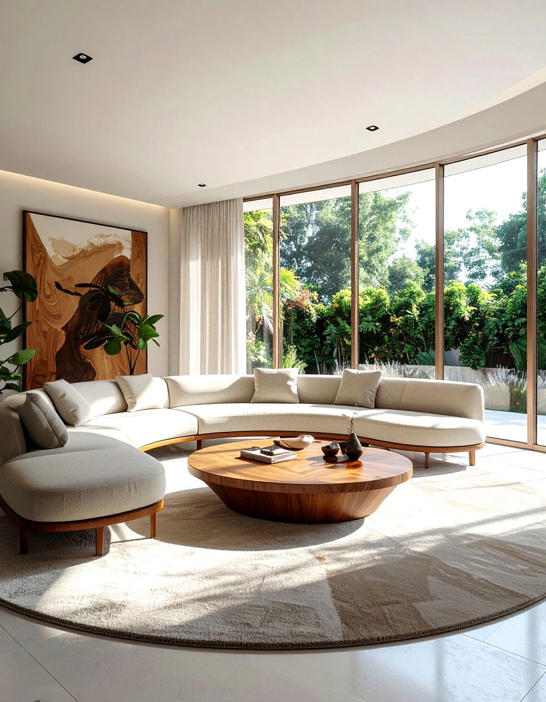 Kidney shaped coffee table - 30 living room mid-century furniture ideas