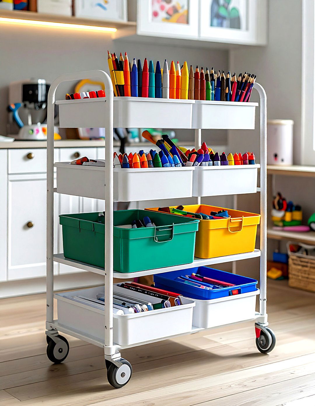 Kids Art Supply Cart - 30 living room closet organization